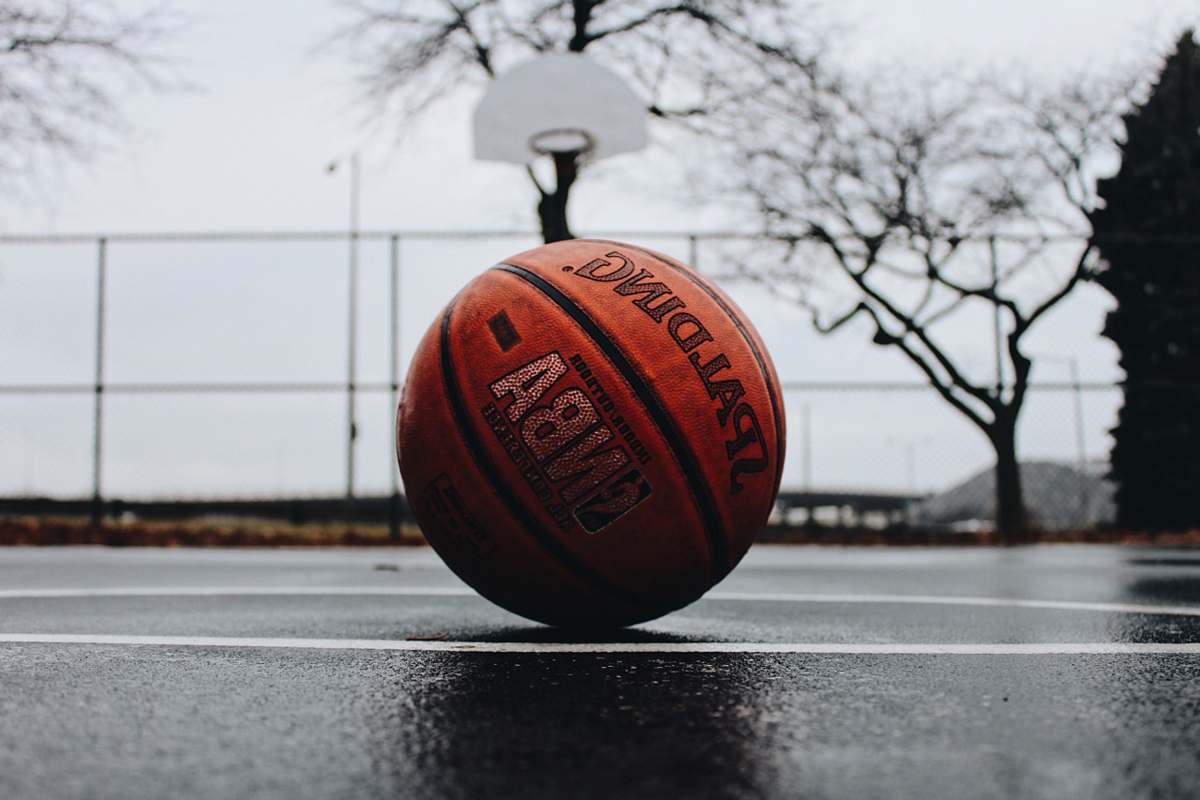 bay view Spalding basketball in court milwaukee